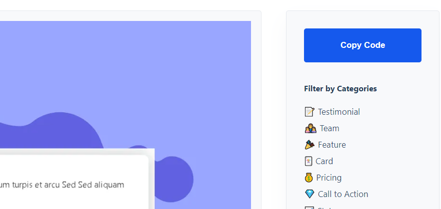 imagen que muestra el botón "copiar código" que se muestra para permitirnos llevarnos el código a nuestra web