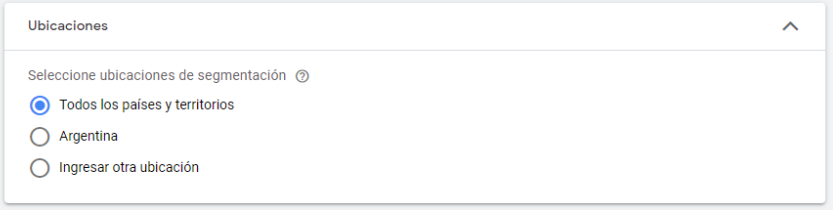 captura de pantalla de la configuración de la campaña de máximo rendimiento google ads