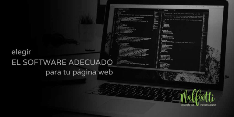 Elegir el software adecuado para tu página web.